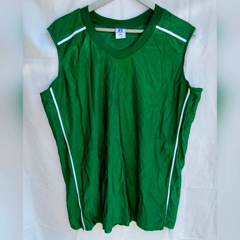 Russell Athletic Green Sleeveless Men's Jersey Size 2XL